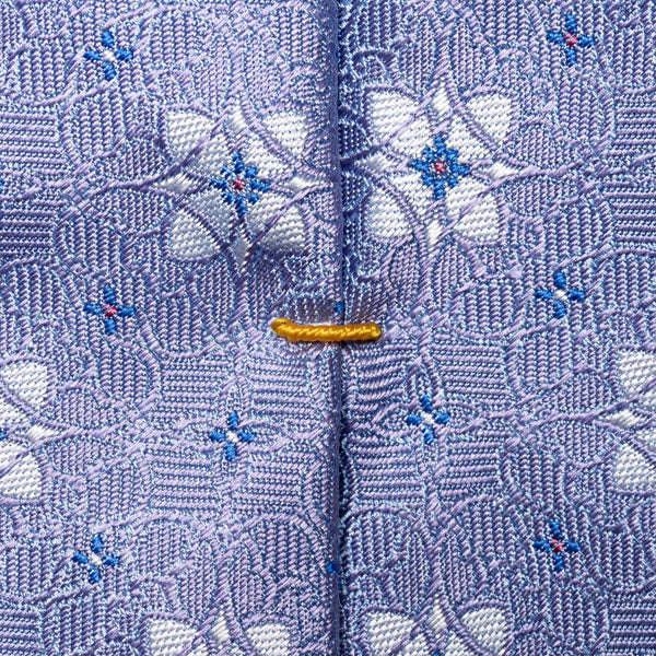 Eton Floral Print Silk Tie - Light purple