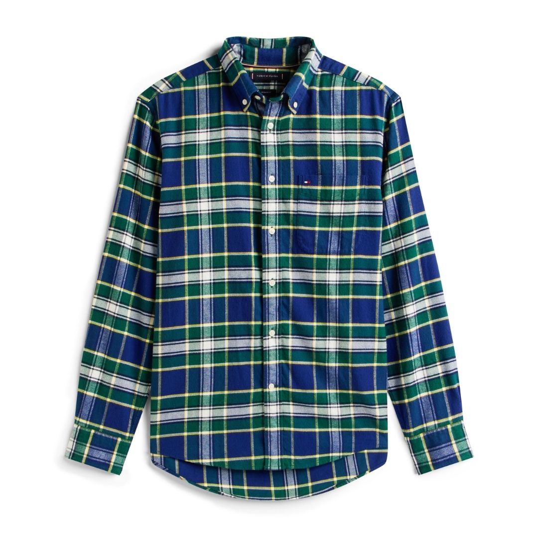 Tommy Hilfiger Hero Flannel Tartan Shirt - Green