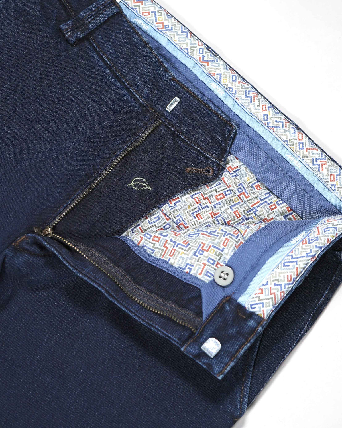 Meyer 'Bonn' Denim Look Trousers - Blue