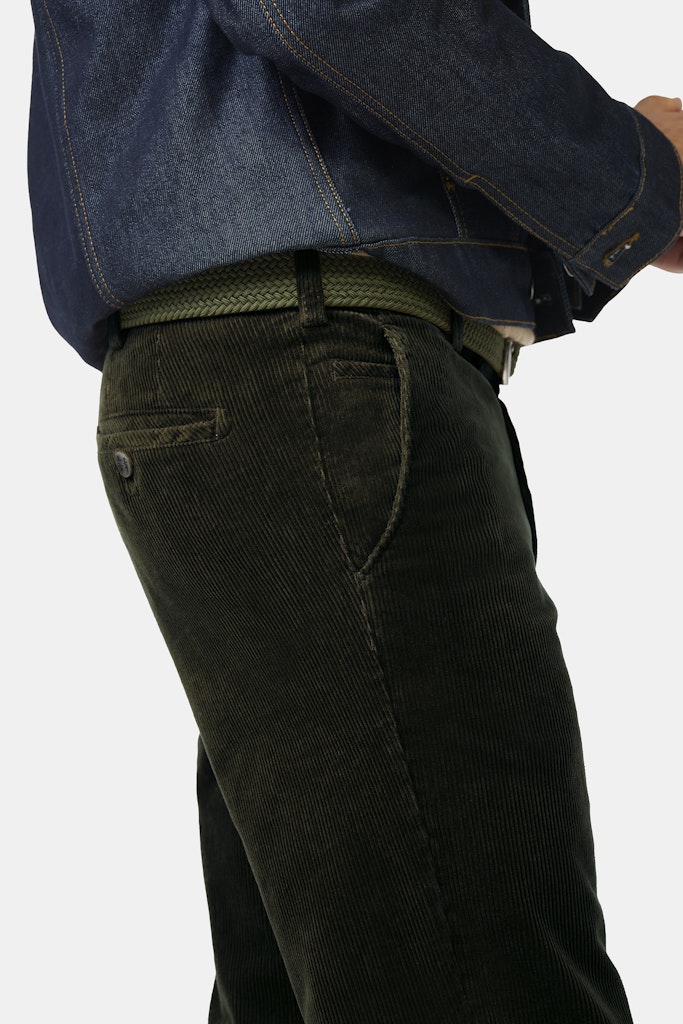 Meyer 'Roma' Soft Corduroy Trousers - Green