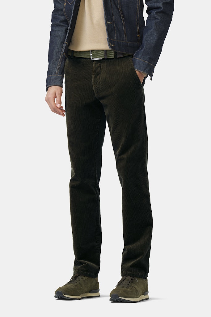Meyer 'Roma' Soft Corduroy Trousers - Green
