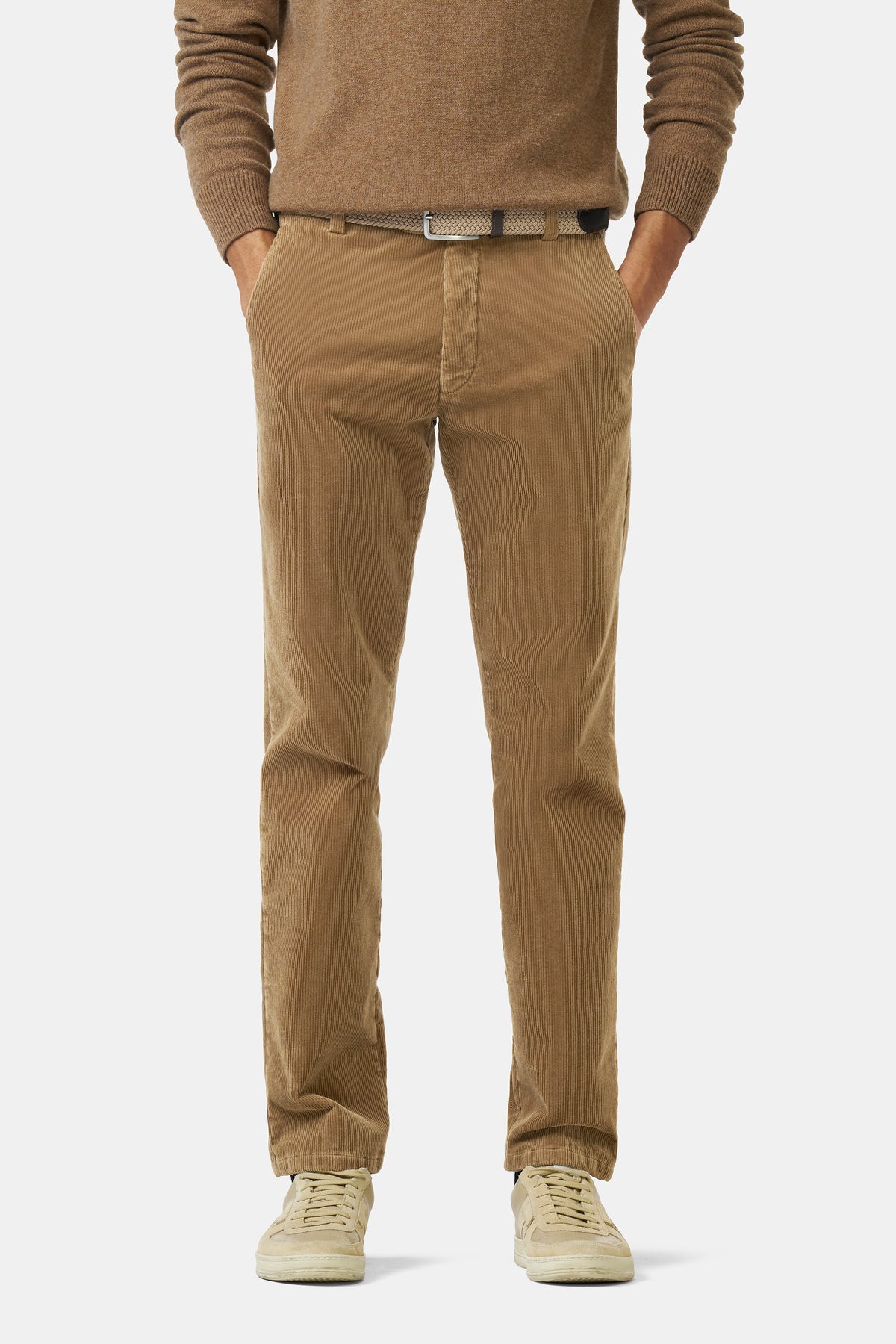 Meyer 'Roma' Soft Corduroy Trousers - Beige