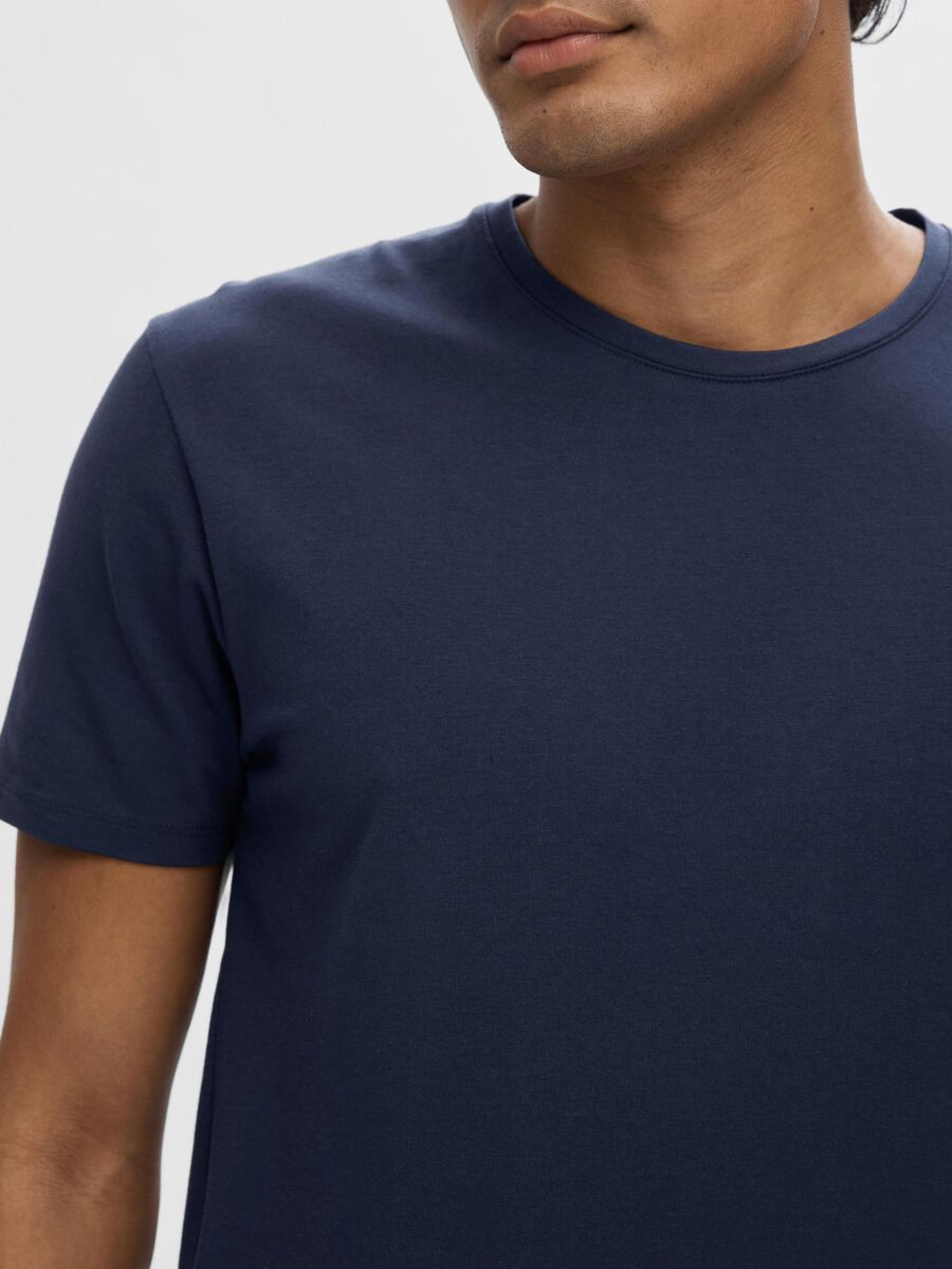 Selected Homme Short Sleeve T-Shirt - Navy
