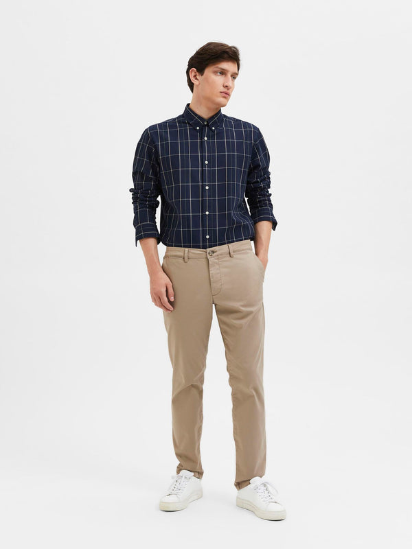 Selected Homme 175 Slim Fit Flex Chinos - Beige
