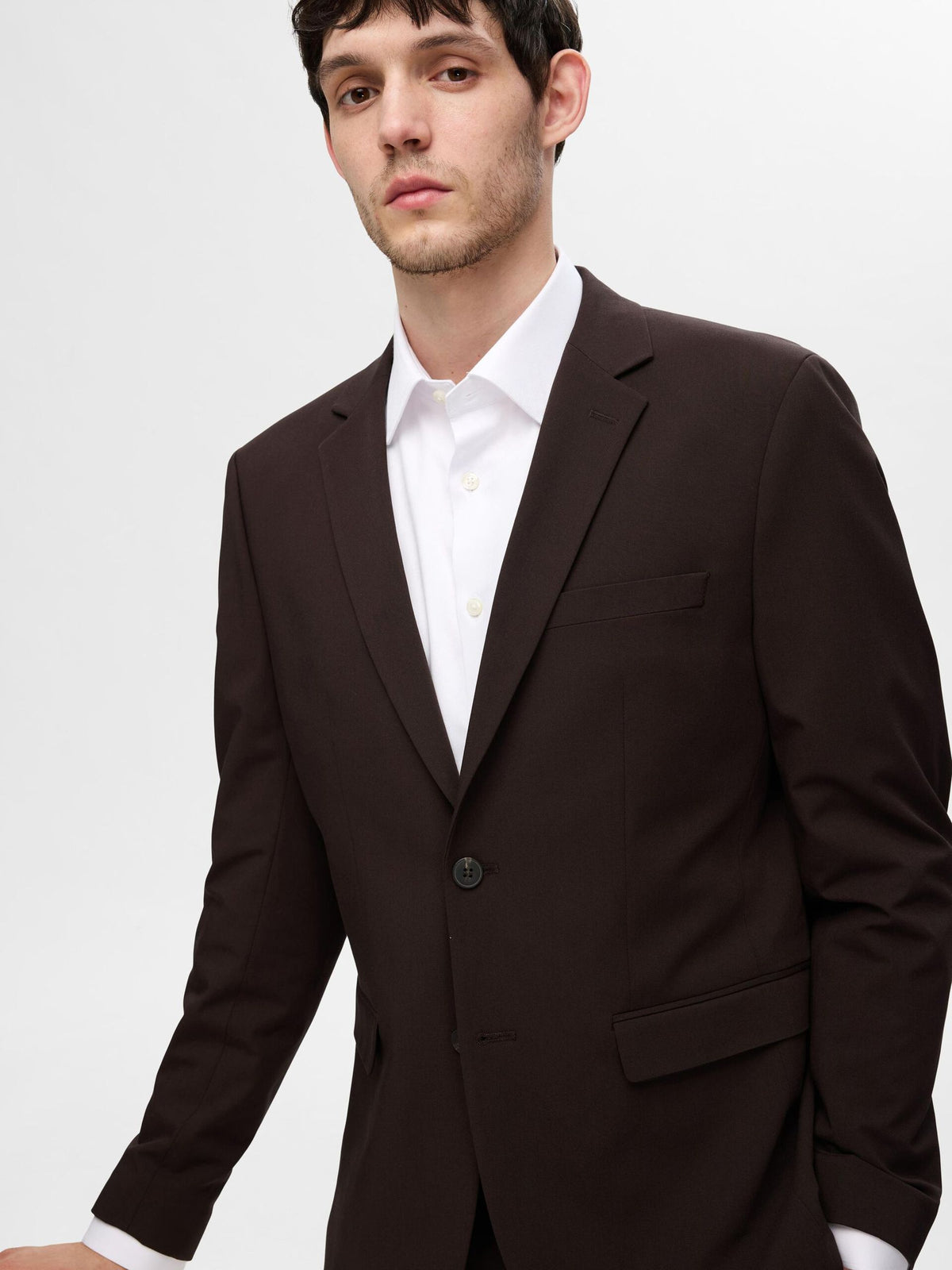 Selected Homme Slim Fit Stretch Shirt - White
