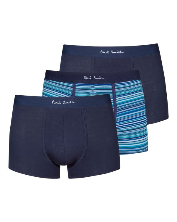 Paul Smith Men's 3 Pack Trunk Signature Mix - Navy/Blue