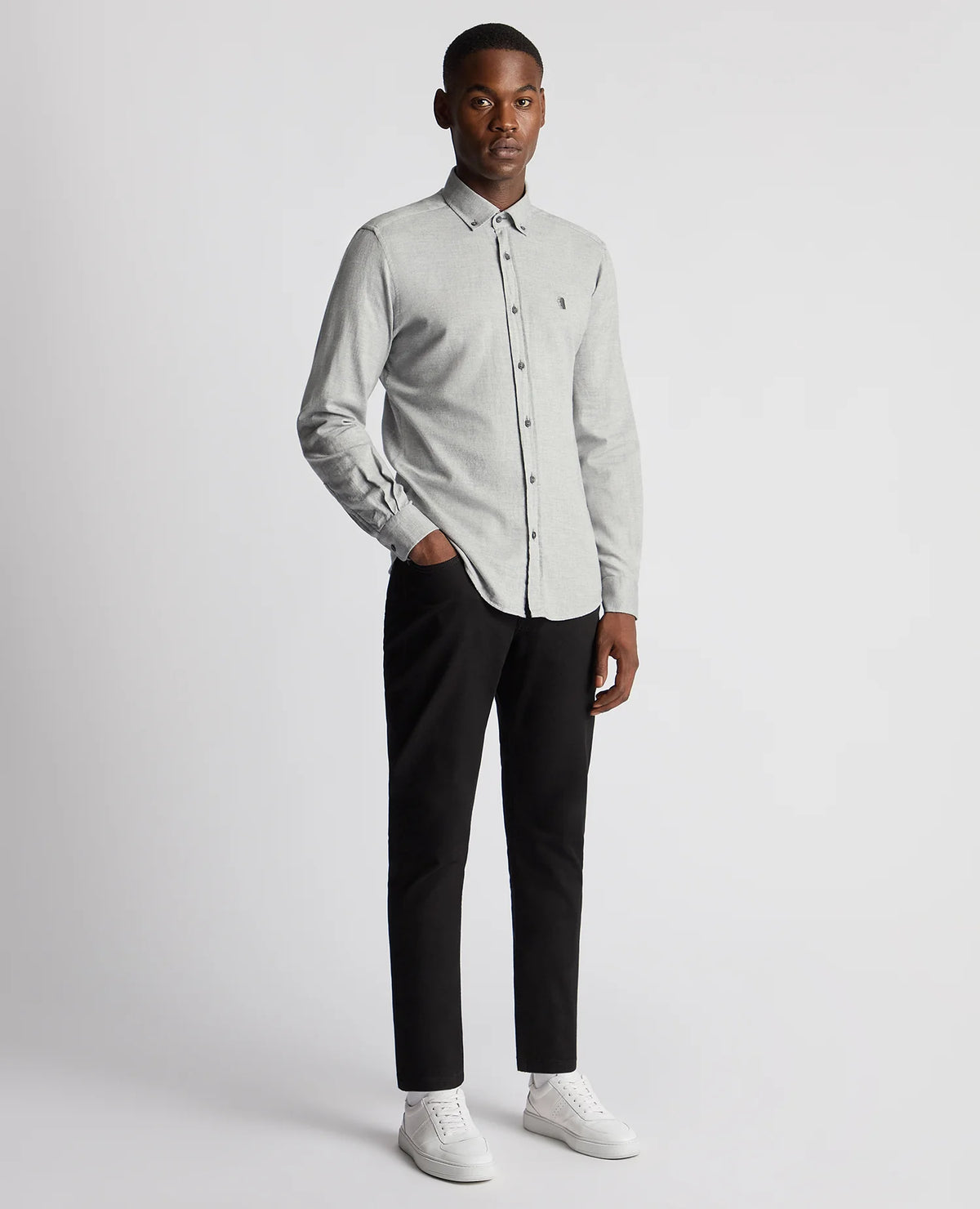 Remus Tapered Fit Casual Shirt - Grey