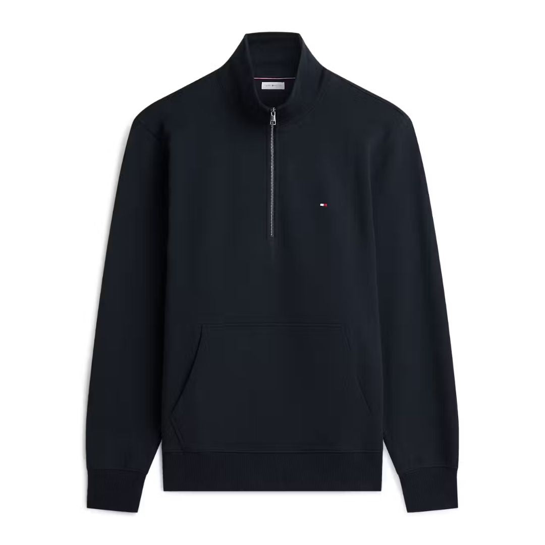 Tommy Hilfiger Essential Cotton Zip Mock - Navy