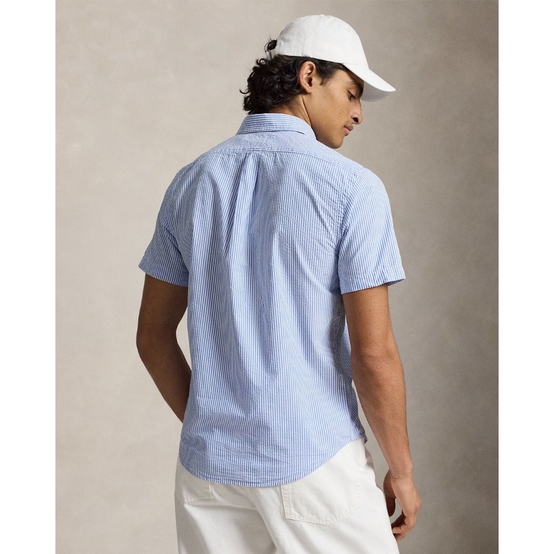 Polo Ralph Lauren Prepster Custom Fit Seersucker Shirt - Blue