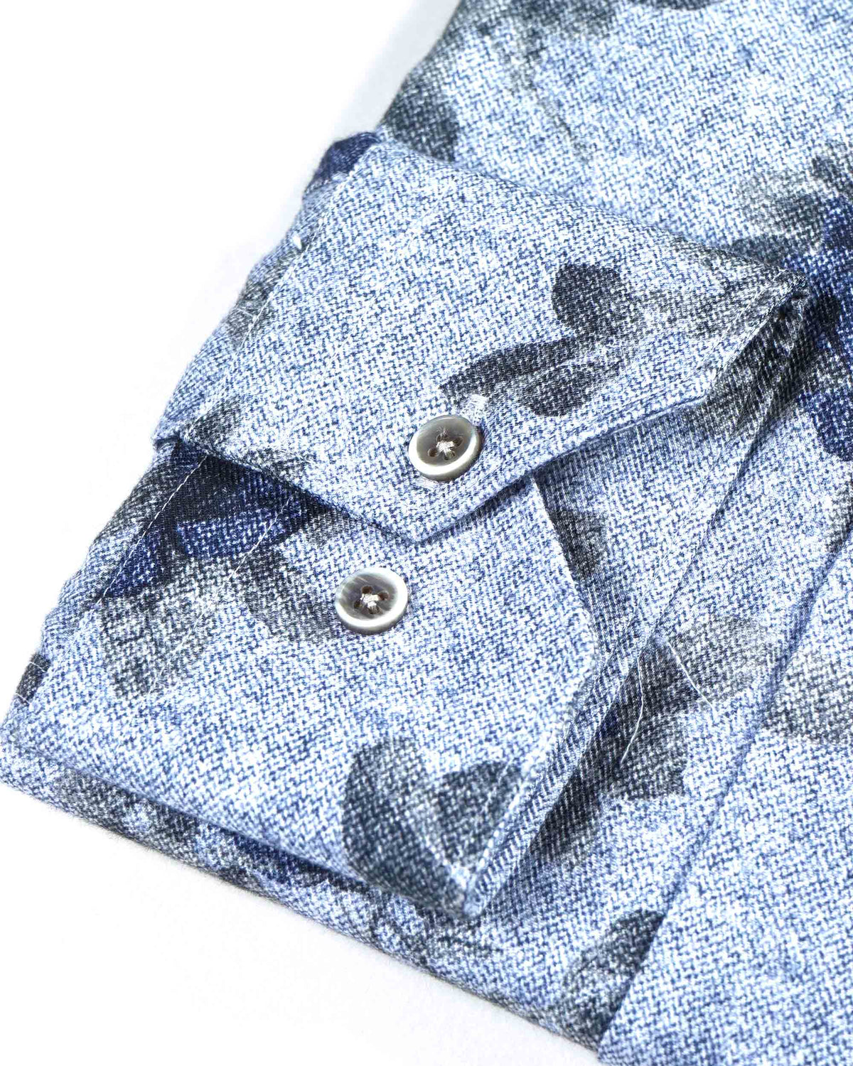 Giordano 'Maggiore' Herringbone Floral Print Modern Fit Shirt -Navy