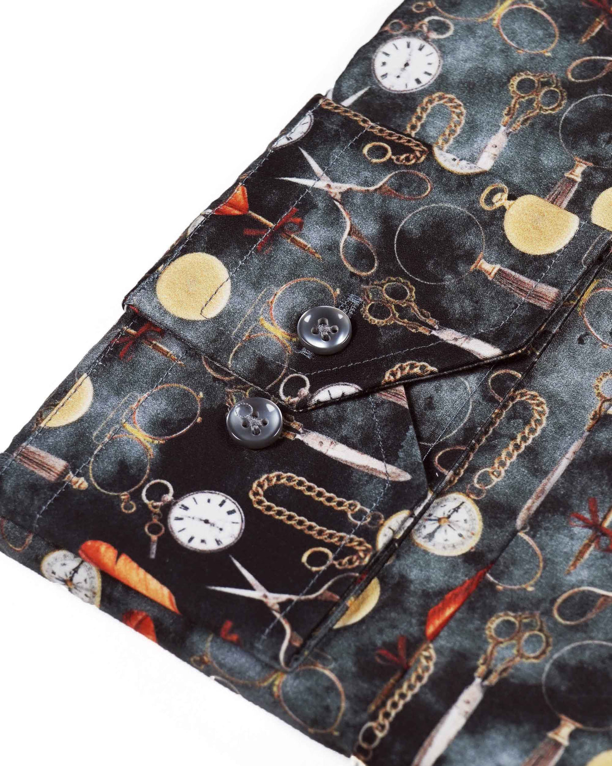 Giordano 'Maggiore' Watercolour Clock Print Shirt - Black