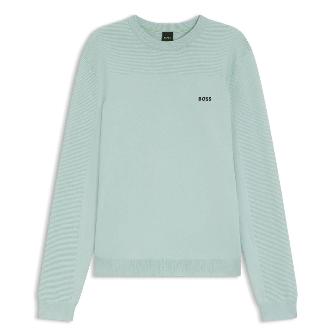 Boss Green Momentum-X Crew Neck Sweater - Turquoise