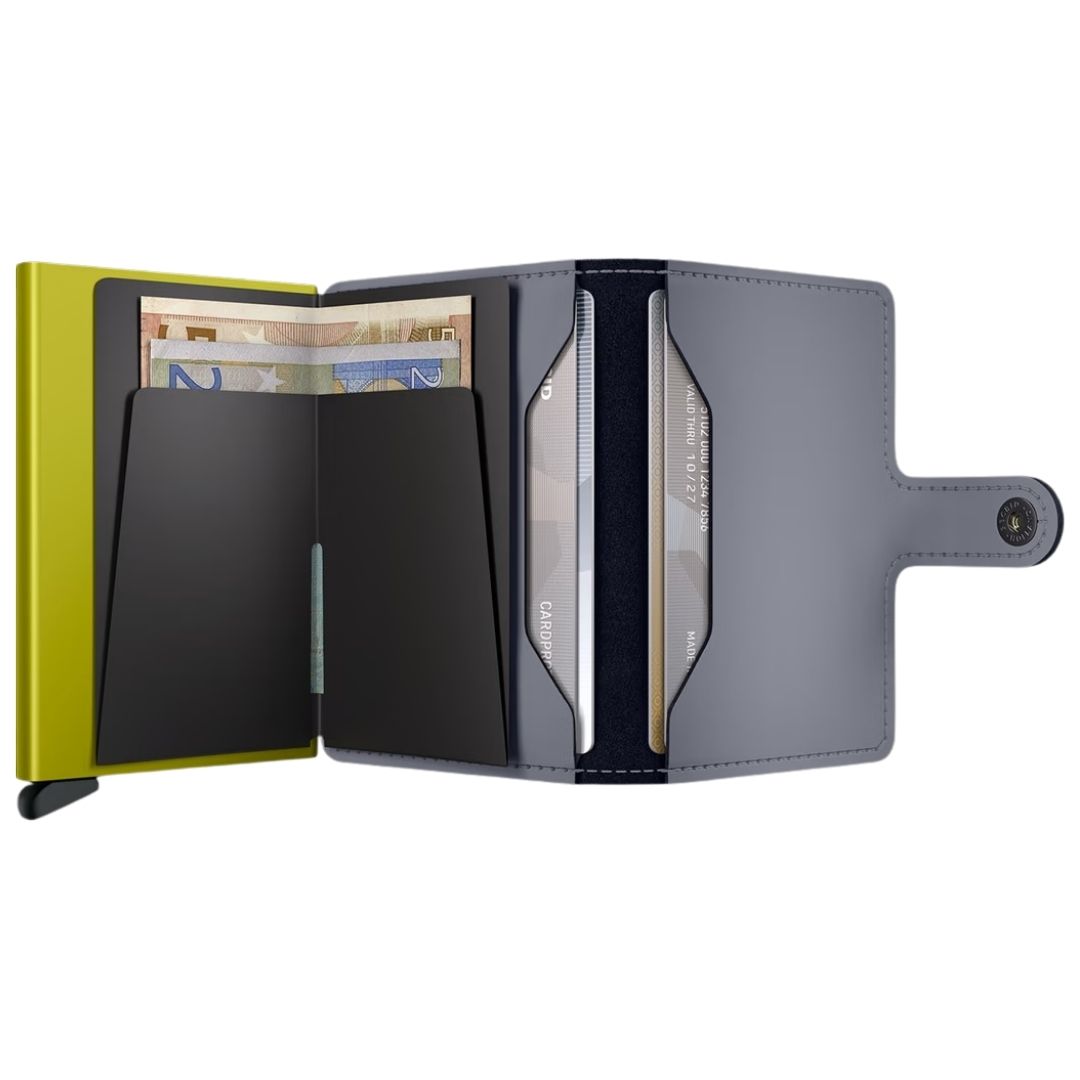 Secrid Miniwallet Matte - Lime &amp; Grey