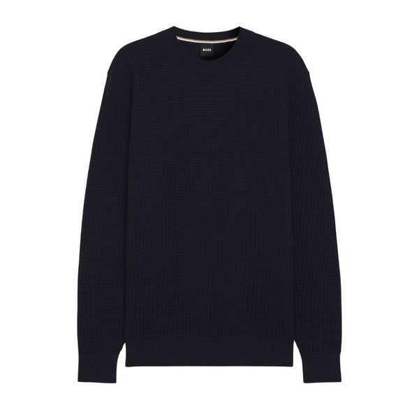 Boss Black H-Imberto Cotton Sweater Knit - Blue