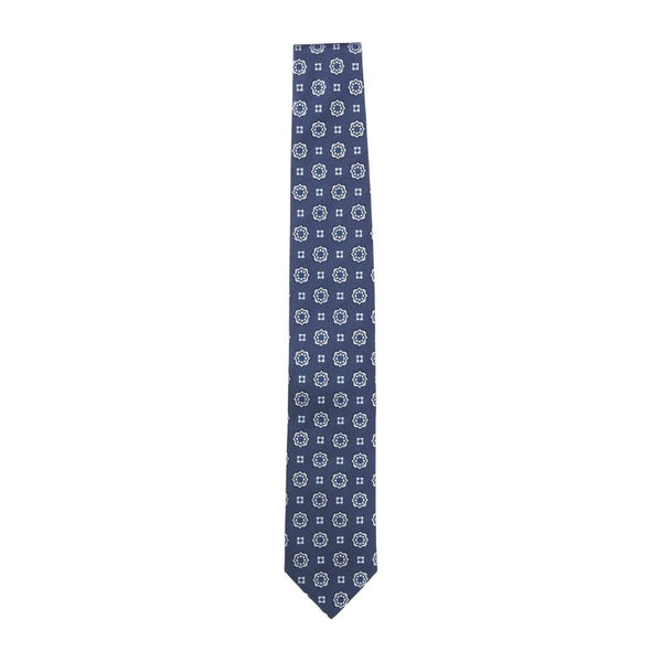 Boss Black H-TIE Jacquard Pattern Silk Blend - Blue