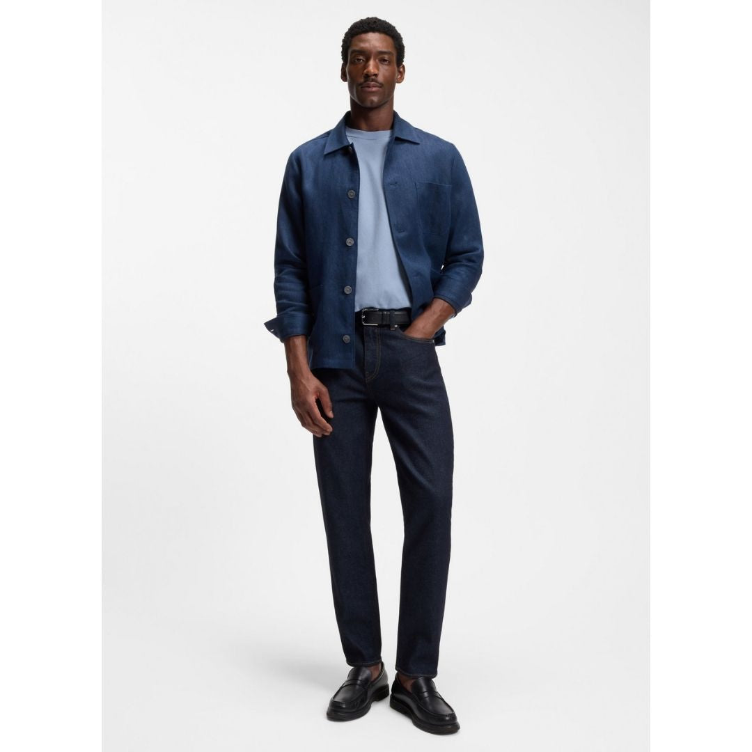 Boss Upacas Sweater with Embroidered Logo - Blue