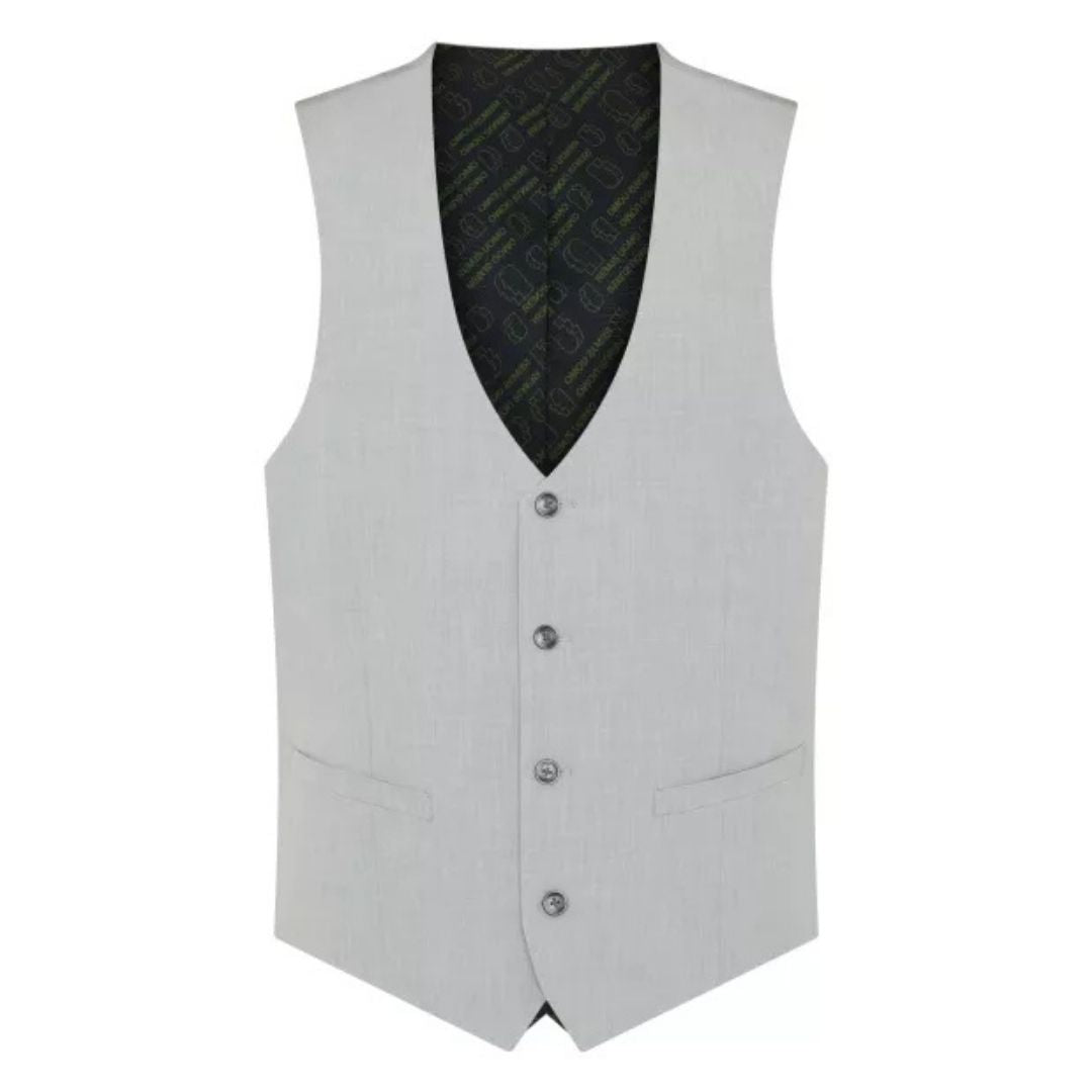 Remus Uomo Light Grey Palucci Waistcoat - Grey