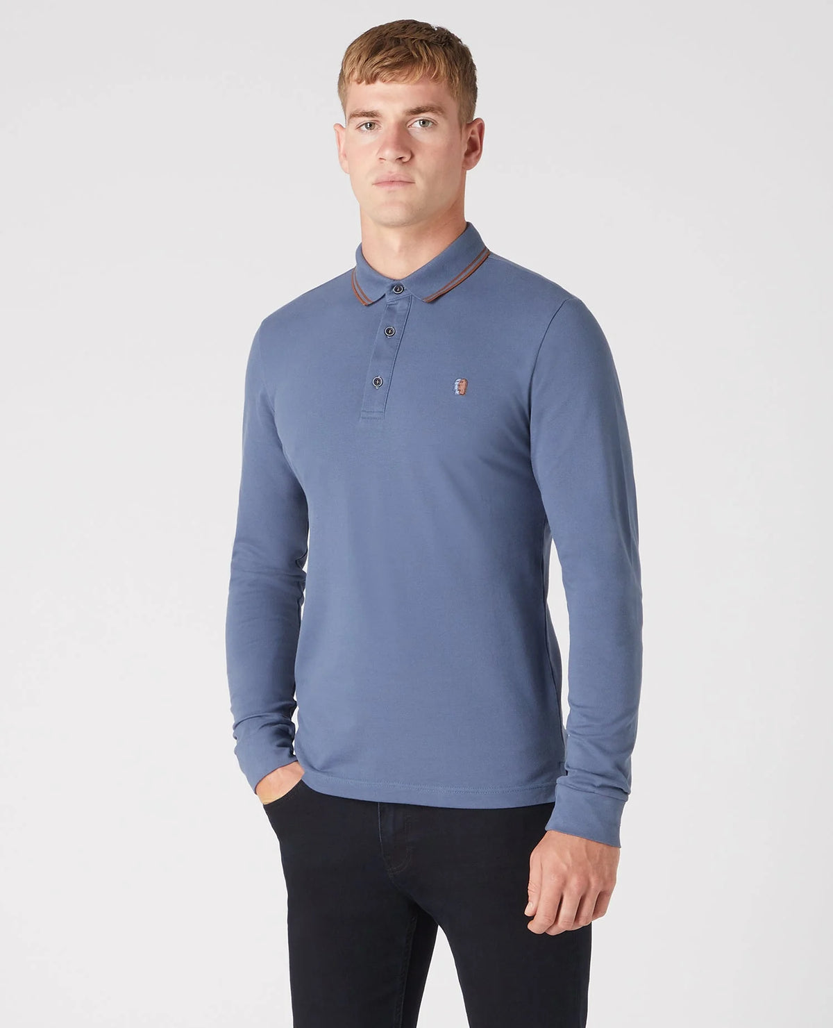 Remus Long Sleeved Polo - Blue