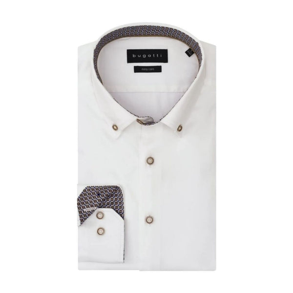 Bugatti Casual Shirt Long Sleeve - White