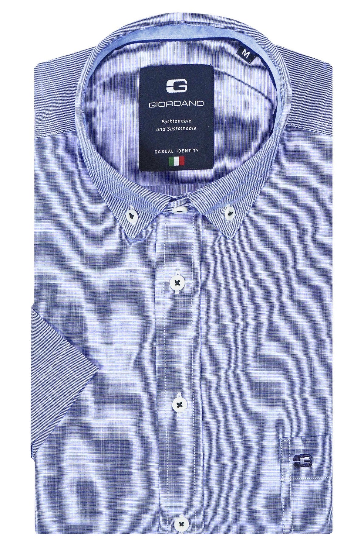 Giordano 'Marlon' Short Sleeved Shirt - Navy