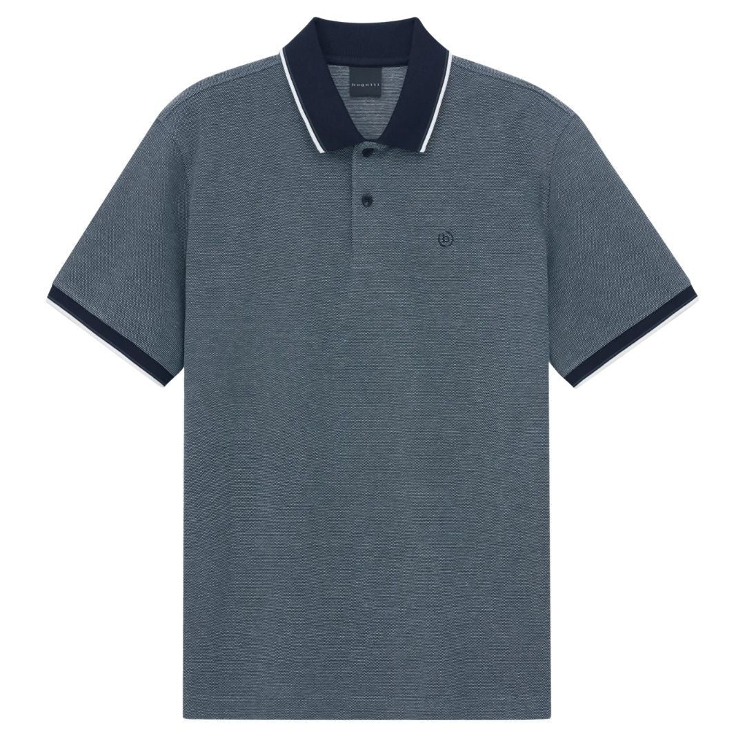 Bugatti Mens 1/2 Sleeve Polo Shirt - Green