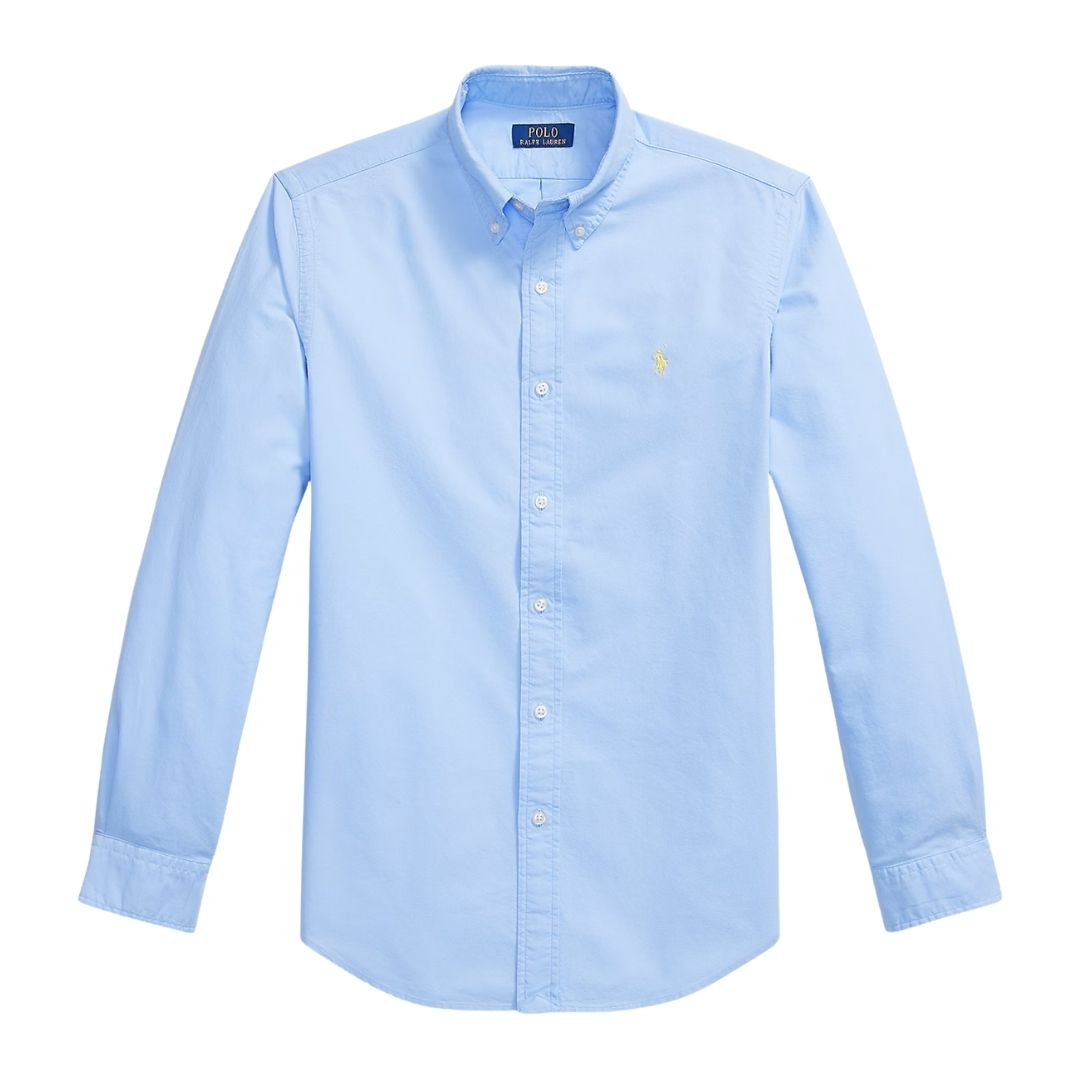 Polo Ralph Lauren Custom Fit Garment-Dyed Oxford Shirt - Austin Blue