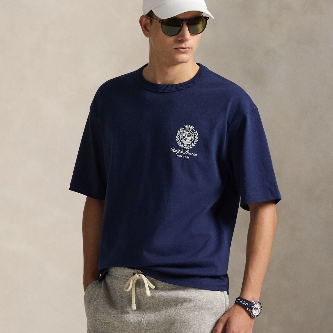 Polo Ralph Lauren Relaxed Fit Jersey Graphic T-shirt - Navy