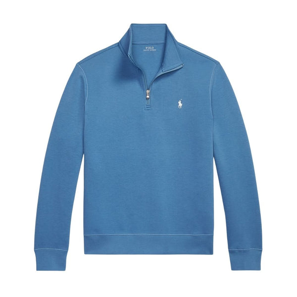 Polo Ralph Lauren Double-Knit Quarter-Zip Pullover - Delta Blue