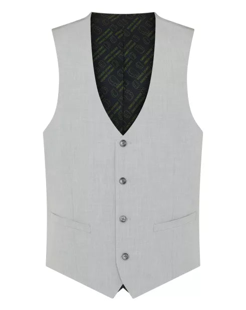Remus Uomo Light Grey Palucci Waistcoat - Grey