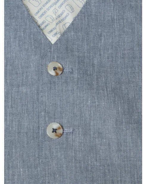 Remus Uomo Dark Blue Petro Waistcoat - Blue