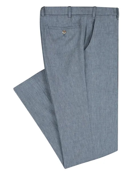 Remus Uomo Dark Blue Petro Formal Trousers - Blue