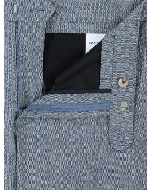 Remus Uomo Dark Blue Petro Formal Trousers - Blue