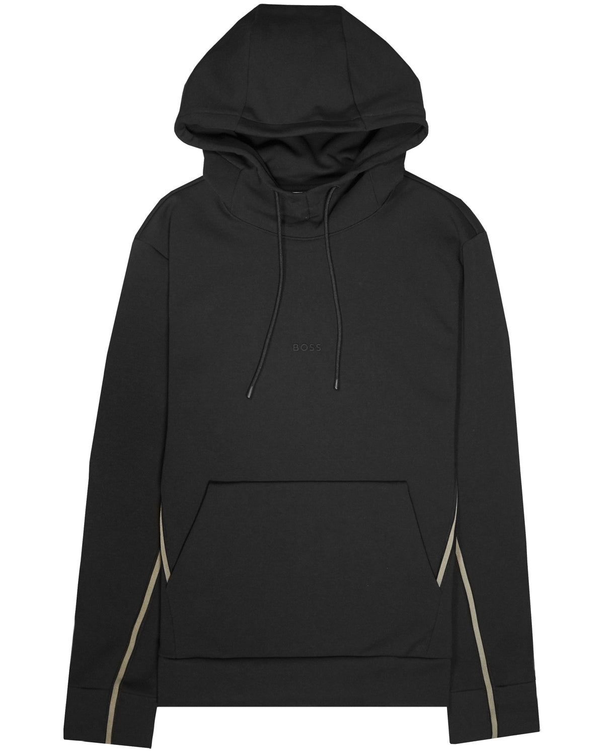 Boss Regular-Fit Hoodie with Logo Detail - Black