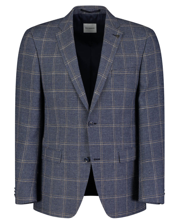 Roy Robson Wool & Linen Mix Jacket - Blue