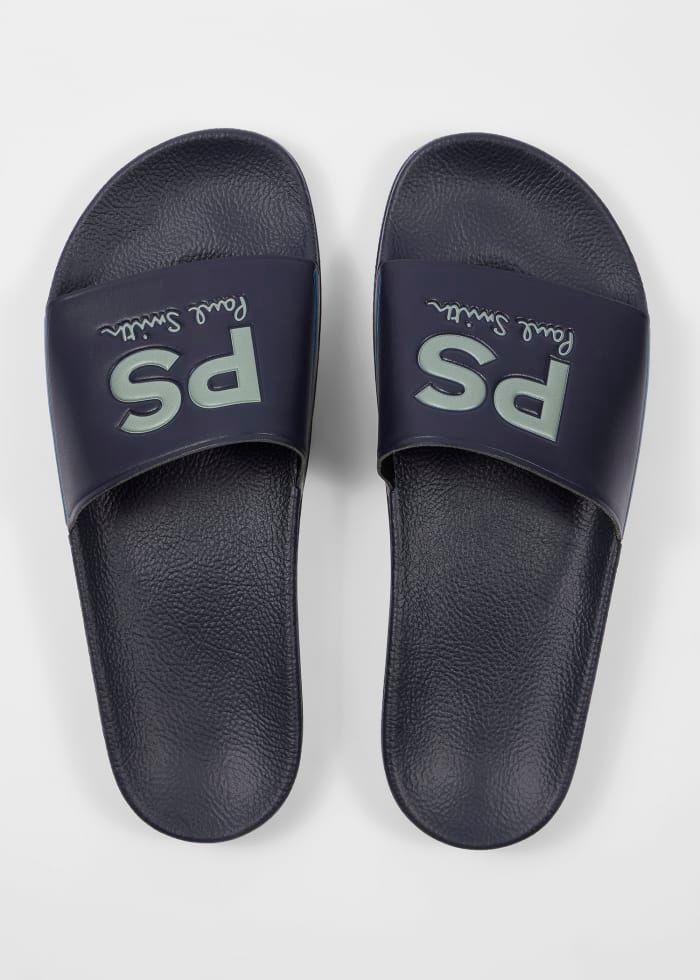 Paul Smith Signature Stripe Slides - Blue