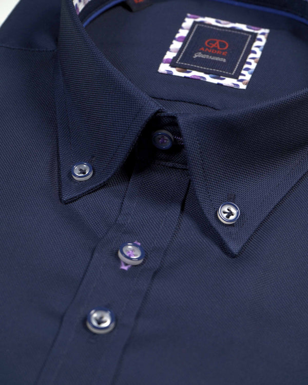 Andre 'Baggot' Short Sleeve Shirt - Navy