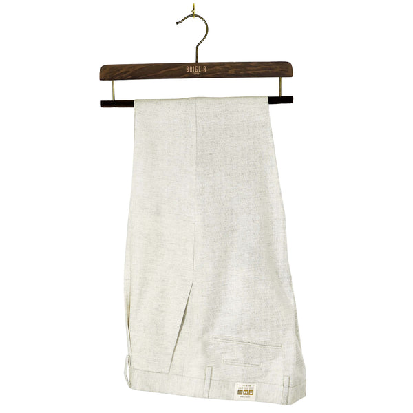 Briglia Linen Formal Trousers - Beige