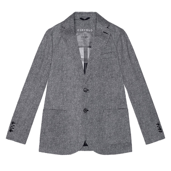 Circolo 1901 Diagonal Canvas Jacket - Blue