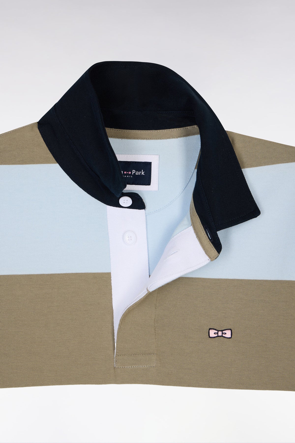 Eden Park Stripe Rugby Shirt - Green/Blue