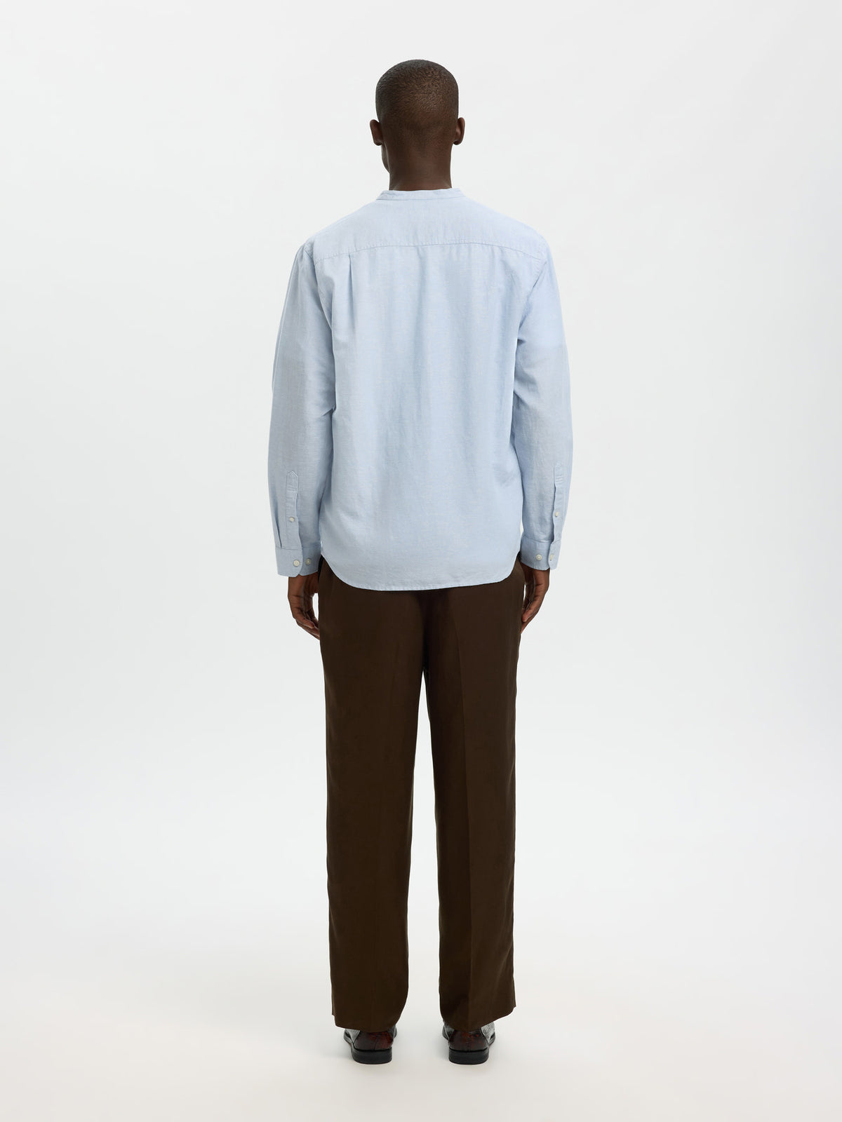 Selected Homme Linen Blend Casual Shirt - DUSTY Blue