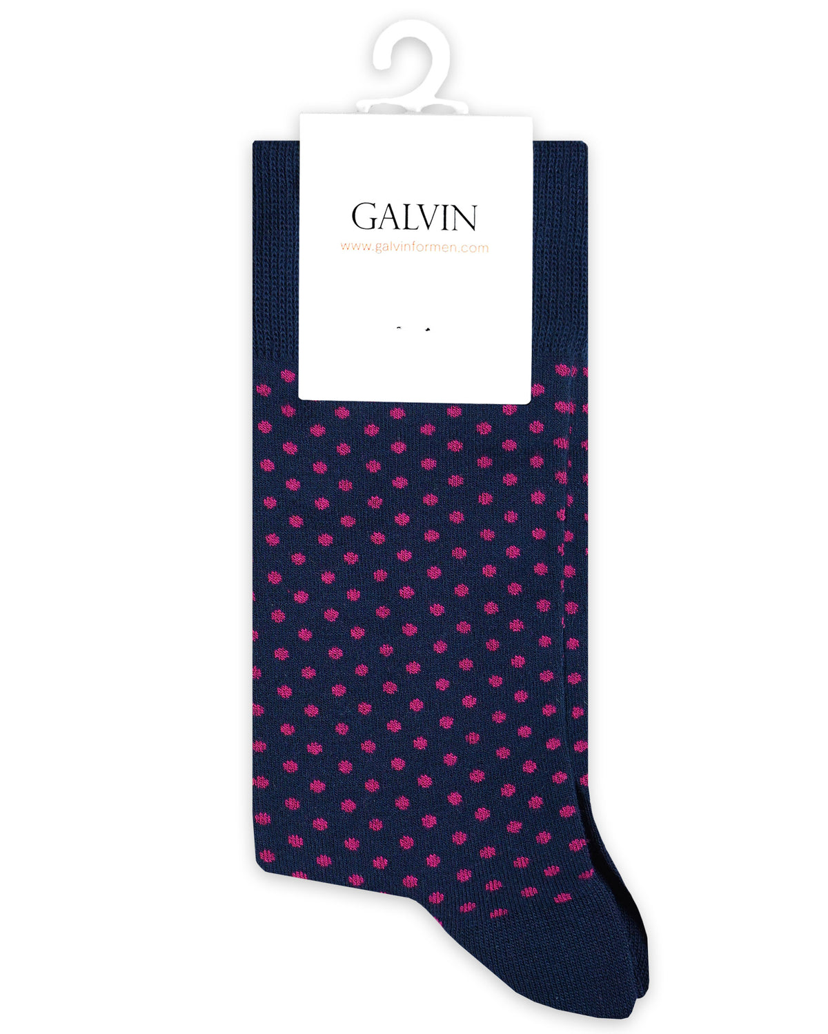 Luxury Bamboo Polka Sock Navy Pink