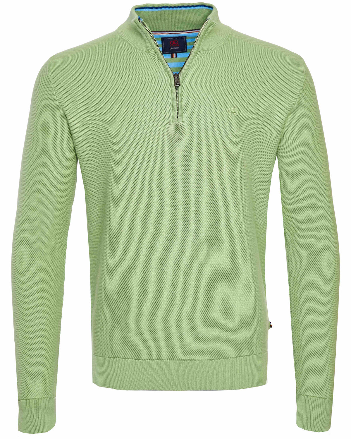 Andre 'Lyon' 1/4 Zip Jumper - Sage Green