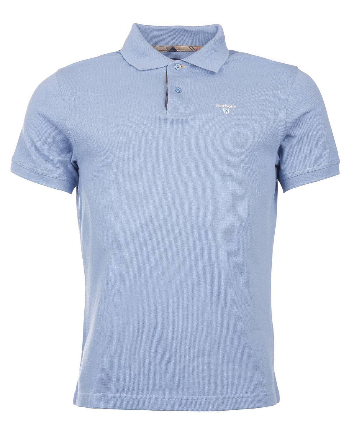 Barbour Tartan Pique Polo Shirt - Blue