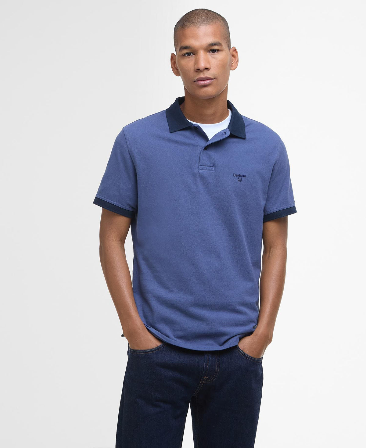 Barbour Lynmouth Tipped Polo Shirt - Blue