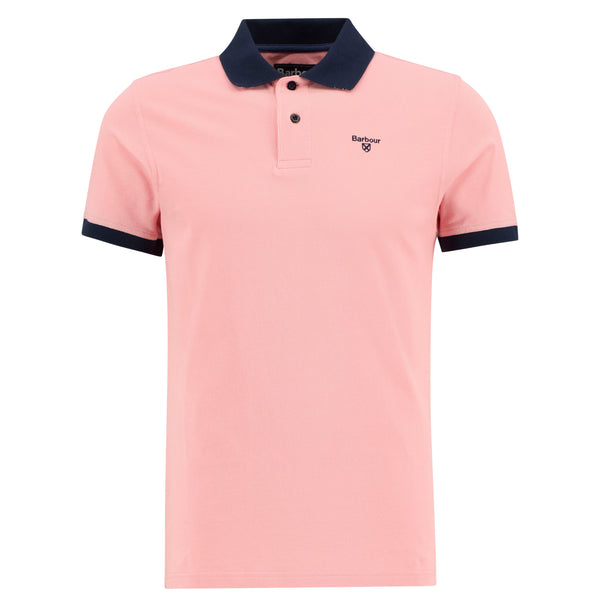 Barbour Lynmouth Tipped Tailored Fit Polo Shirt - Mineral Pink