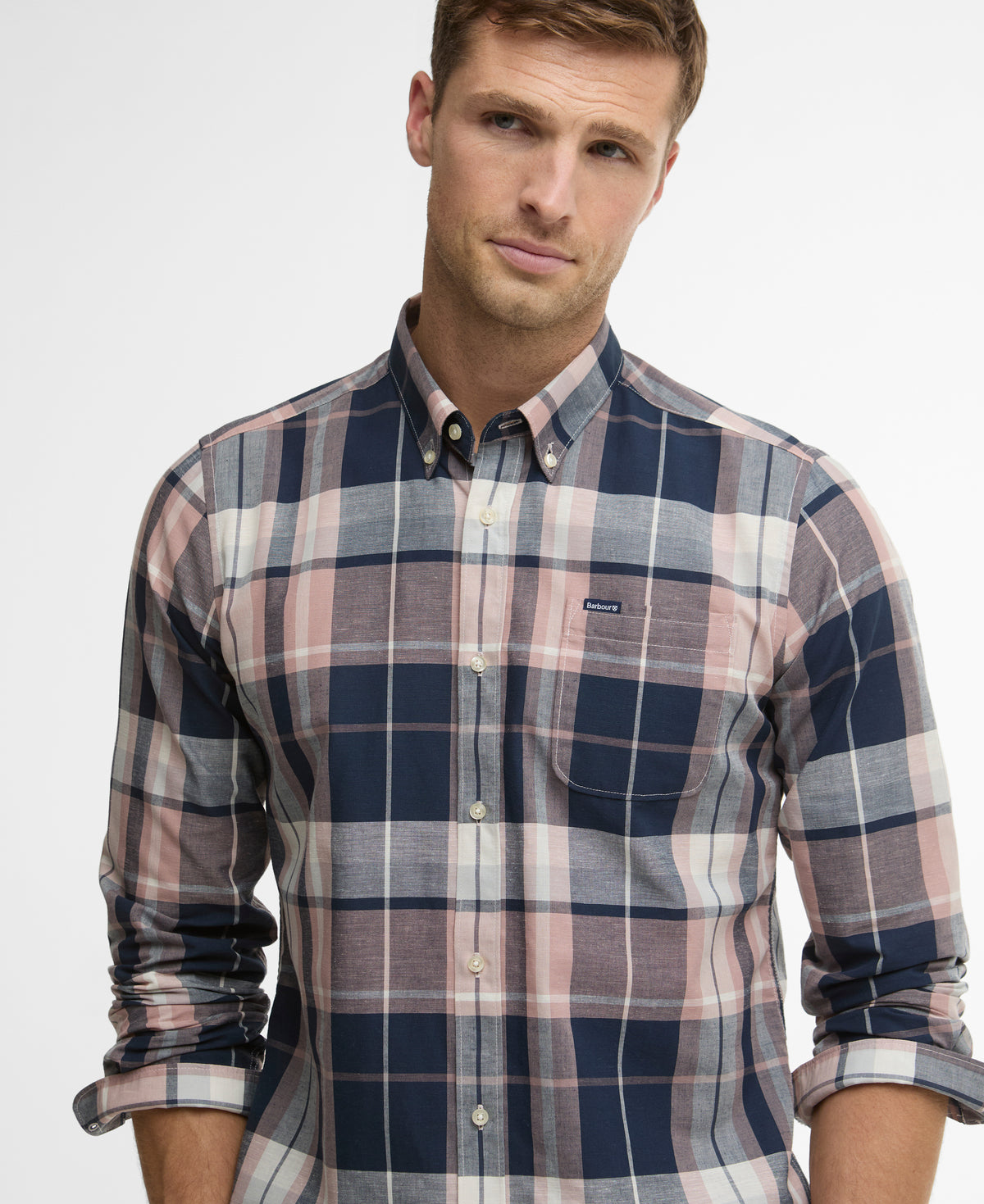 Barbour Newbridge Checked Tailored Shirt - Navy
