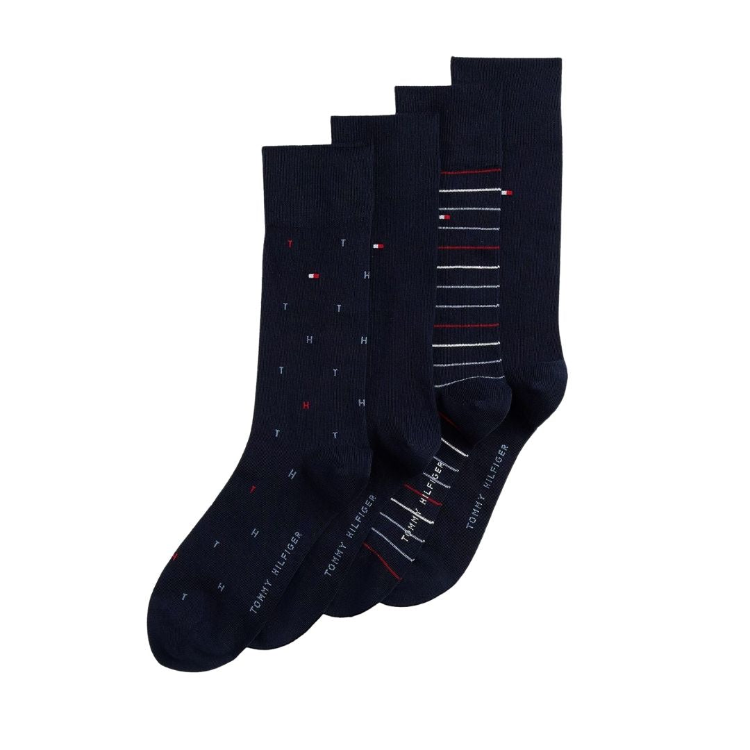 Tommy Hilfiger 4PK Giftbox Tin Socks - Navy
