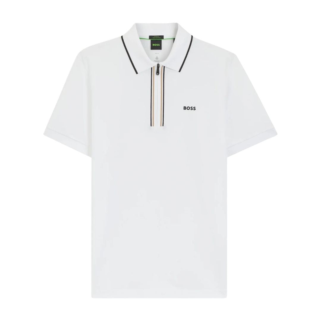 BOSS Green Philix GOC White Polo Shirt White