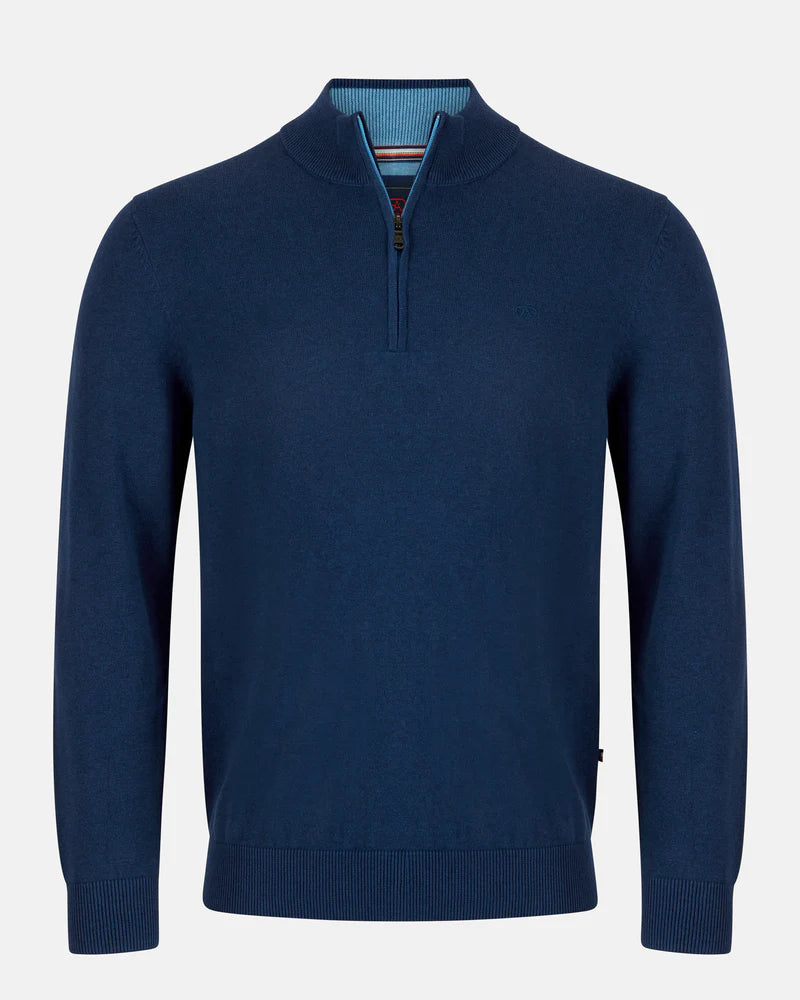 Andre Tory Zip Neck Knit - INK