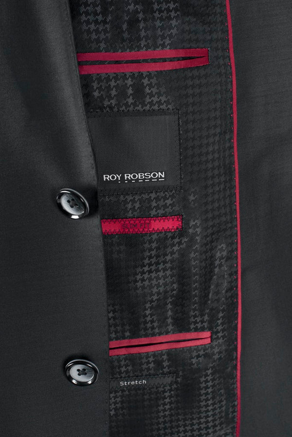 Roy Robson Slim Fit Stretch Suit Jacket - Black